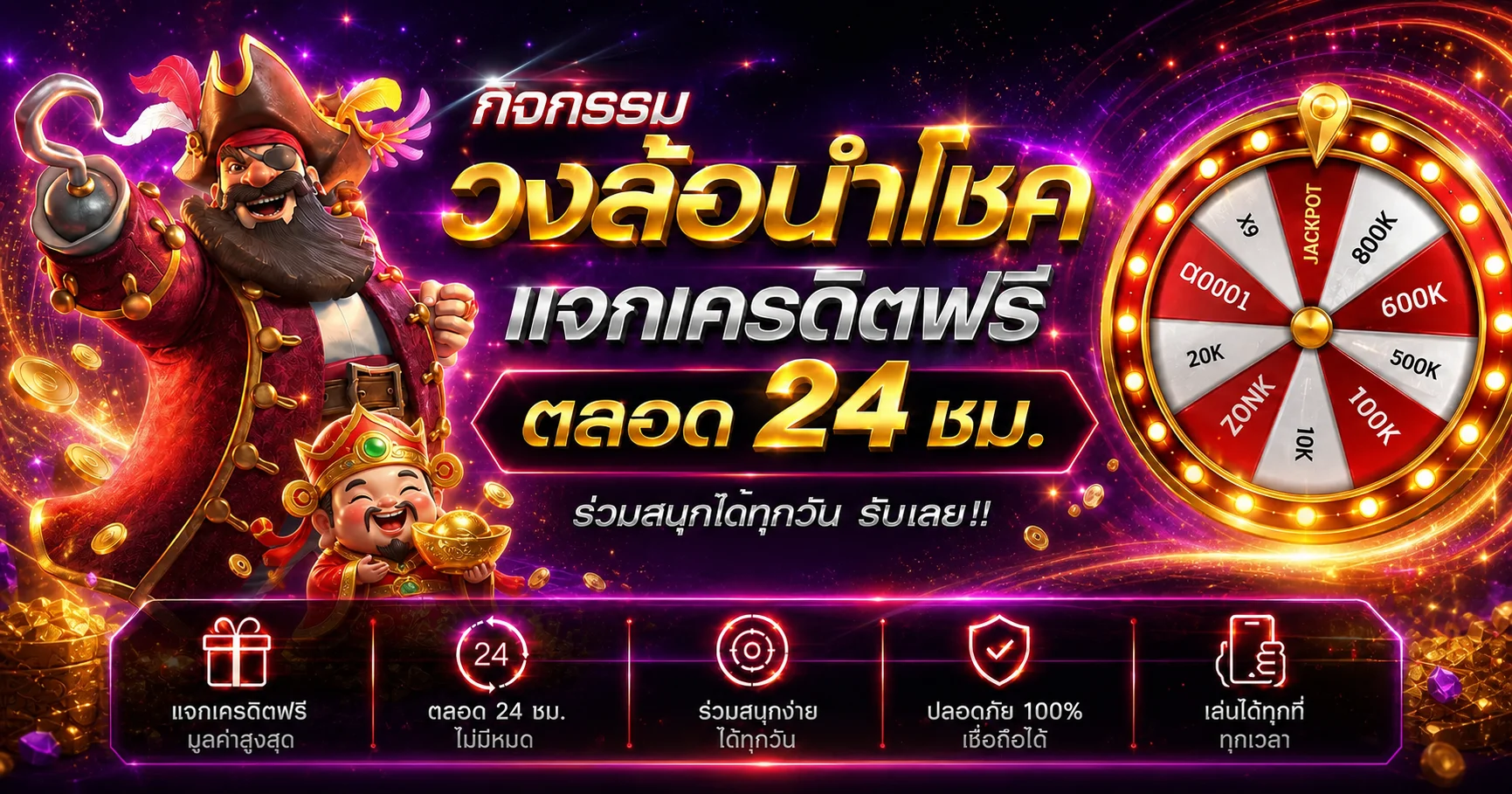 กิจกรรมวงล้อนำโชค AZFun โทนม่วงทอง